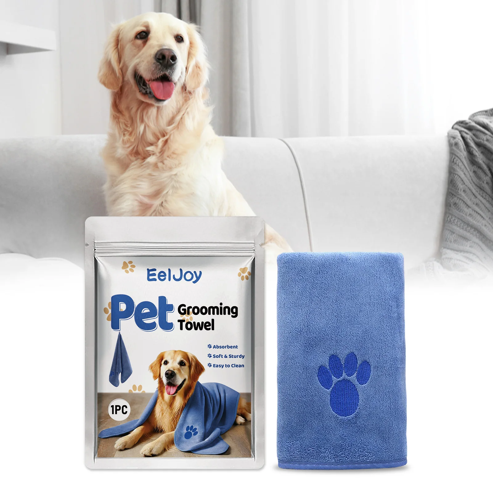 Pet Fast Drying Microfiber Towel Soft Durable Super Absorbent