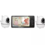 5 inch Video Baby Monitor with Two Camera and Audio, Night Vision