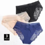 Seamless Sexy Hollow Lace Panties Women Ice Silk Transparent