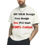 Customized Printed Leisure T Shirt Tee DIY Your Own Design
