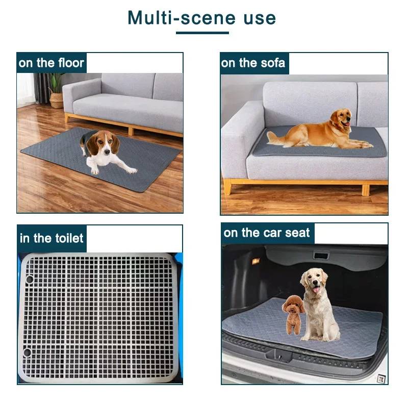 Dog Pee Pad Blanket Reusable Absorbent Diaper Washable Puppy - Image 4