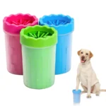Pet Plastic Foot Wash Cup S L XL Large size silicone brush