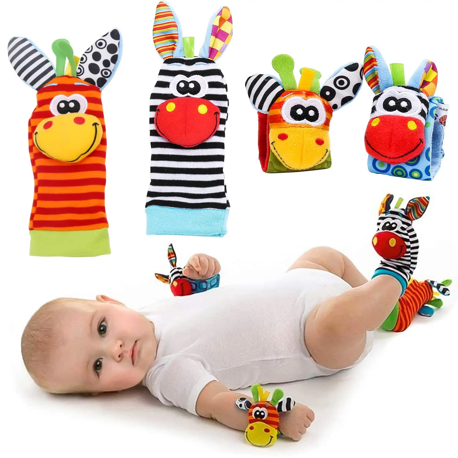 Baby Rattle Socks Toys For Newborn 0 12 Months Play Animal