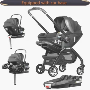 4-in-1 Baby Stroller and Child Car Seat with ISOFIX Base