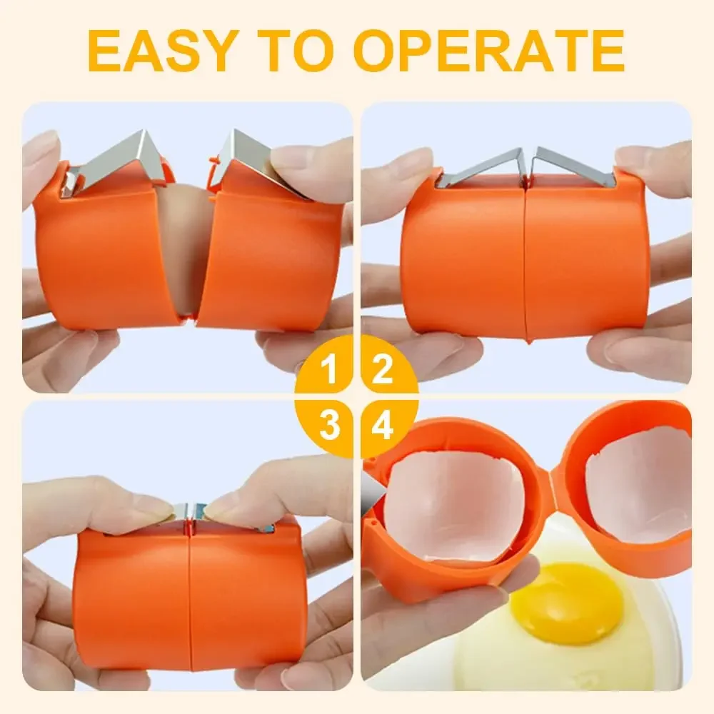 Multifunctional Egg Shell Opener Handheld Egg Cracker Separator - Image 4