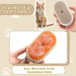 3-in-1 Pet Grooming Brush - One Button Steam Spray