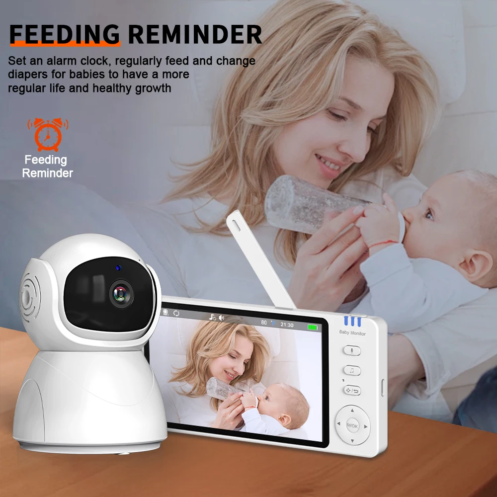 5” 720P HD IPS Screen Video Baby Monitor – Pan Tilt, 4X Zoom - Image 5