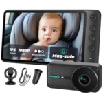 Magnetic Baby Car Camera 5'' 1080P IPS with Auto Night Vision 360