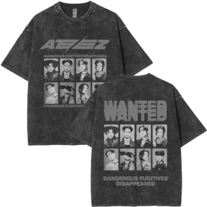 Washed Vintage Men Women Korean Kpop ATEEZ World Tour