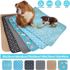 Reusable Dog Pee Pad Blanket Absorbent Diaper Washable Puppy