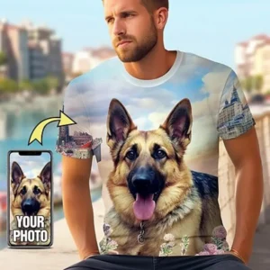 Custom Pet T Shirt for Men Design Your photo Custom Personalized 3d