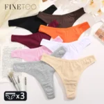 Cotton Solid Thongs Women's Panties Sexy Low Waist Comfortable