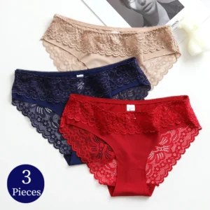 Women's Panties Lace Silk Satin Underwear Sexy Lingerie