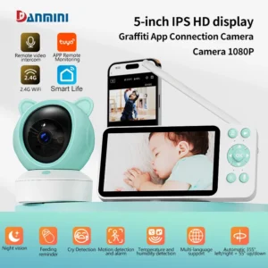 5" Tuya Baby Monitor 2K High Definition WiFi Remote Mobile APP Control