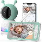 2K 5" Baby Monitor Camera, 360° Rotation with Phone App