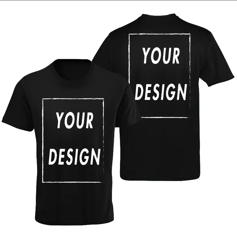 Custom Tshirt Front Back Print Professional Your Own Logo - Image 2