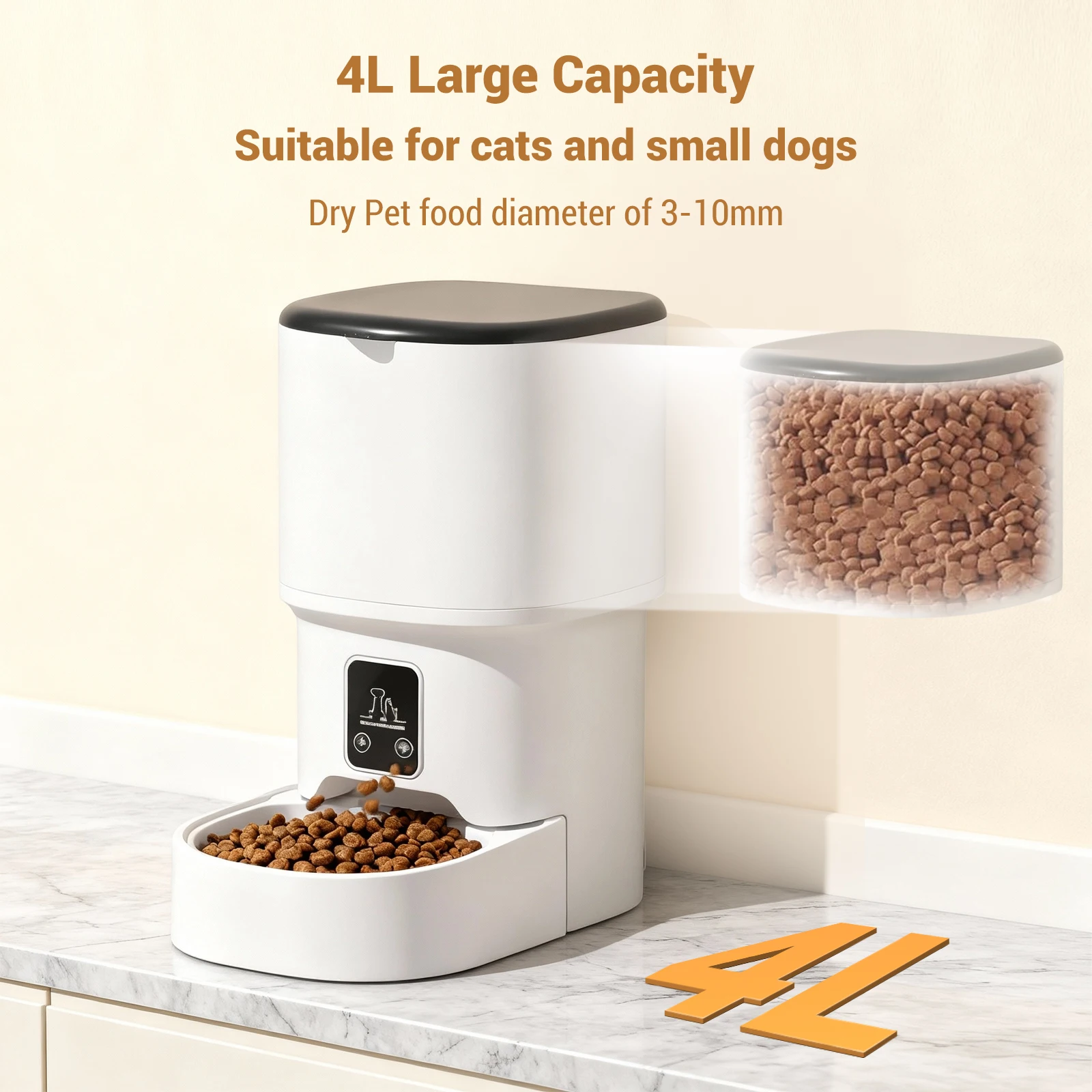 Programmable 4L Automatic Pet Feeder for Small Dogs Cats - Image 4