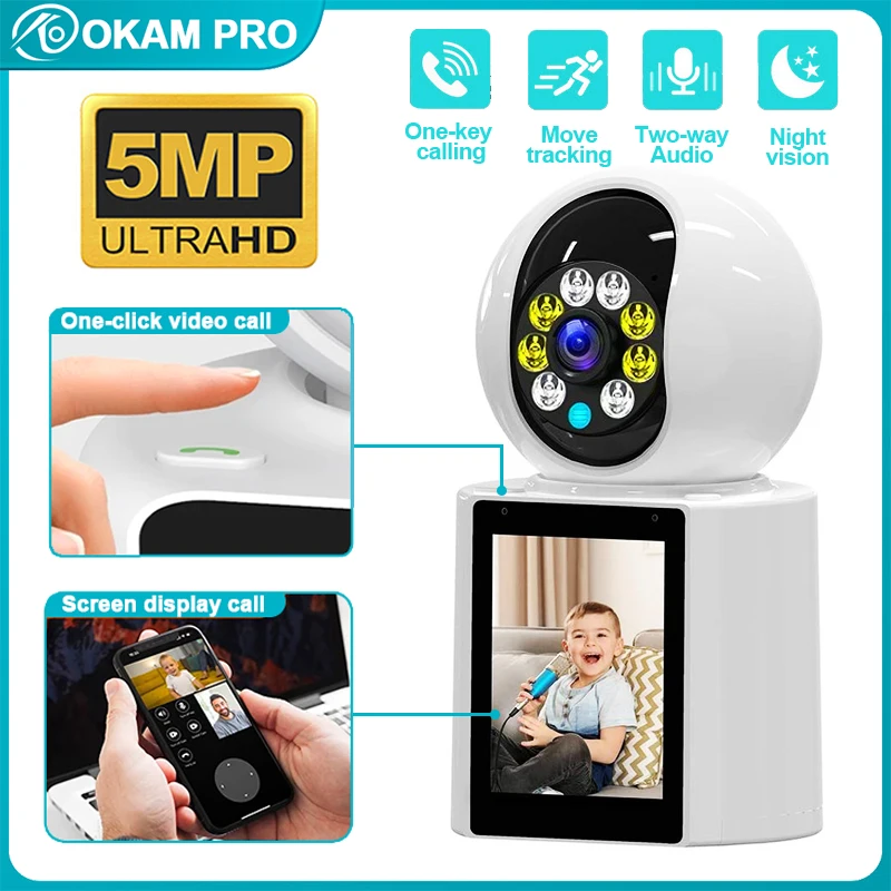 Video Call Intercom Home Camera HD 5MP Baby WIFI Indoor