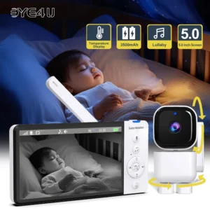 5 Inch Video Baby Monitor With Camera PTZ Zoom Babyphone