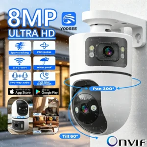8MP Indoor Smart WiFi Camera Dual Lens IP Camera Color Night Vision