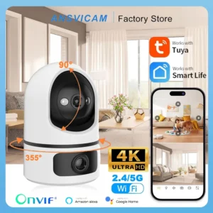 4K IP Camera 5G WiFi Dual Lens Tuya Smart Auto Tracking