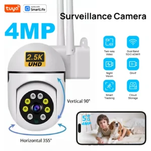Smart 2.4G 4MP Indoor 2.5K Security Camera for Baby Monitor