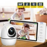 5 Inch Video Baby Monitor With Camera PTZ Zoom Babyphone