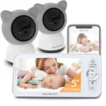 5-inch LCD Baby Monitor with Two Cameras