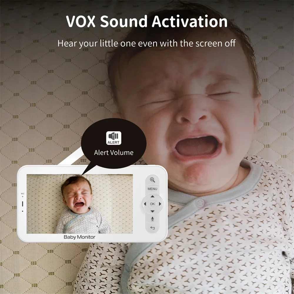 5 Inch Wifi Baby Monitor HD LCD Babyphone Video Baby Camera - Image 3
