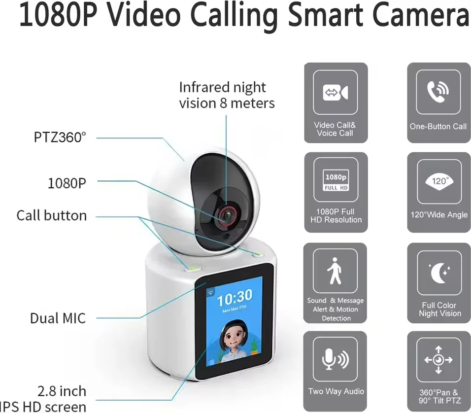 360pro 1080P HD Wireless Baby Monito CCTV Camera - Image 6