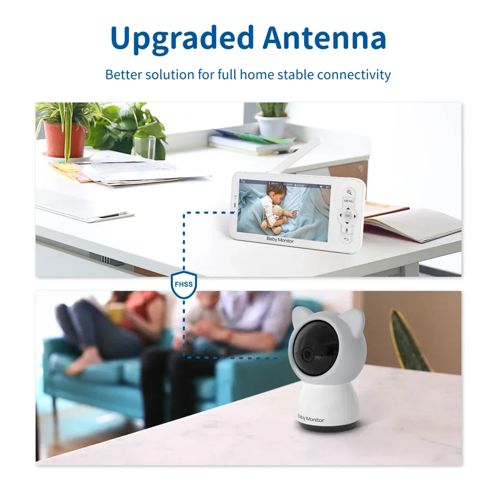 5 Inch Wifi Baby Monitor HD LCD Babyphone Video Baby Camera - Image 6